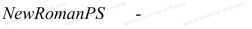 NewRomanPS字体 免费下载字体转换